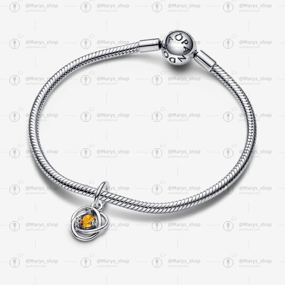 Pandora Honey Eternity Circle Dangle Charm - Picture 3 of 6